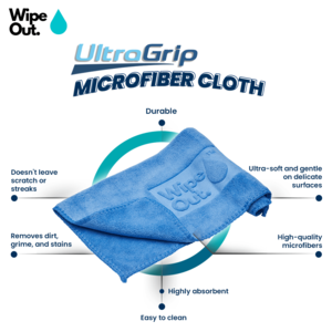 [PREMIUM] WipeOut UltraGrip Absorbent Microfiber Cleaning Cloth / Towel (30x30cm)